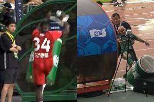 米特里策踹赞助商冰桶有参照！23年海港外援卡隆踹冰桶禁1场罚1万